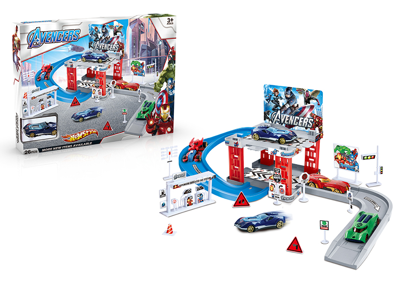 Avengers Parking Lot With 1 Alloy Car