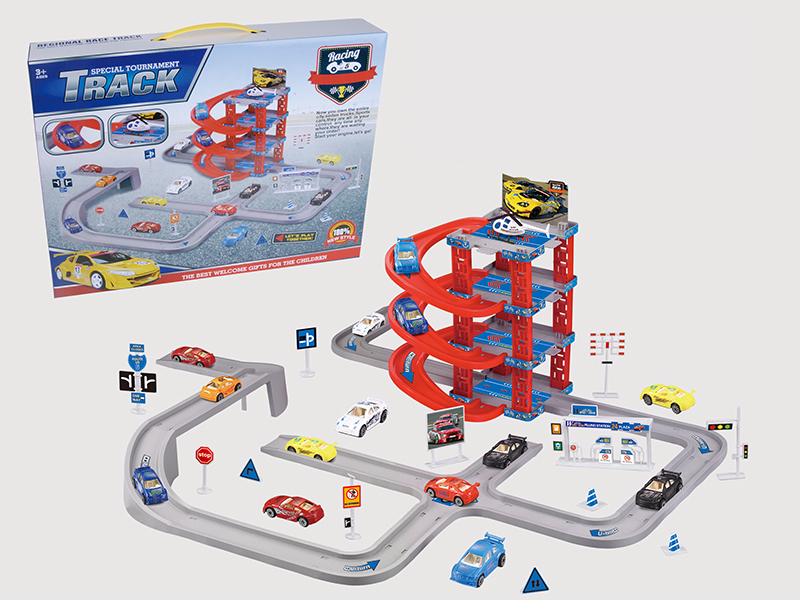 City Parking Lot(With 4 Plastic Cars)