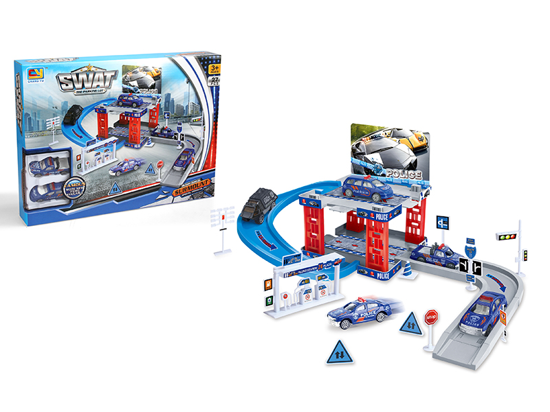 Police Car Parking Lot(With 2 Alloy Cars)