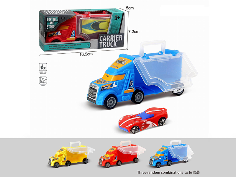Slide Carrier Truck + Slide Small Car 1pcs