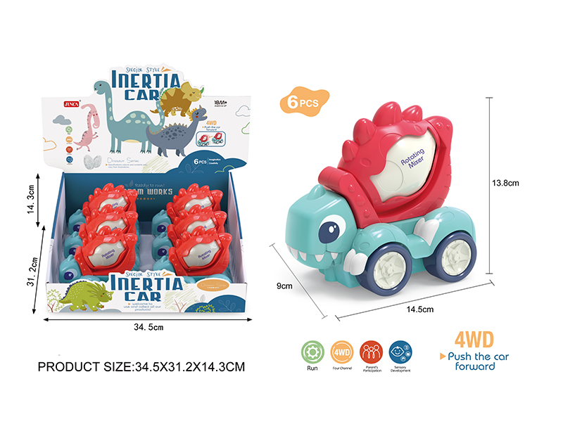 Friction Dinosaur Concrete Mixer 6pcs