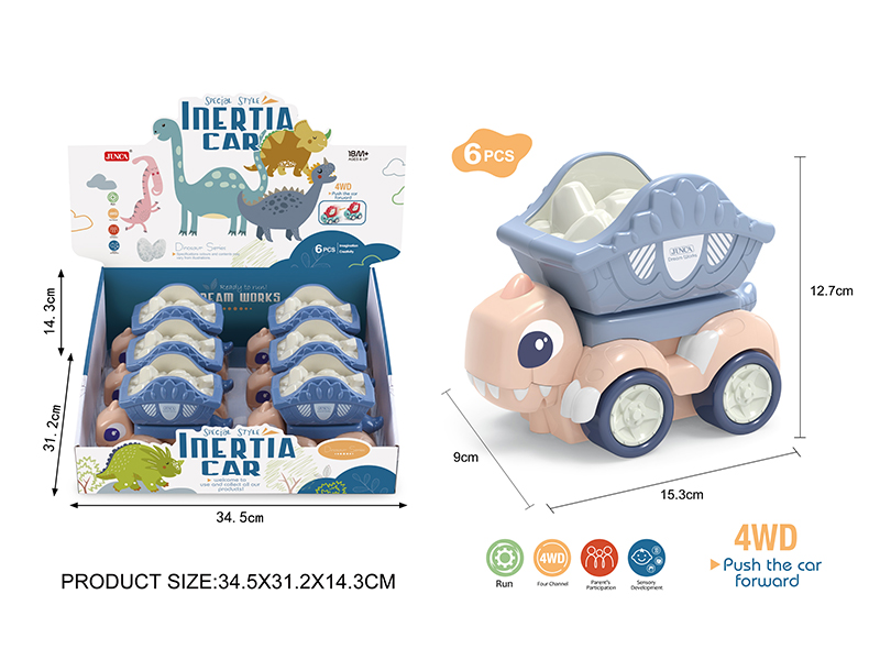 Friction Dinosaur Dumper 6pcs