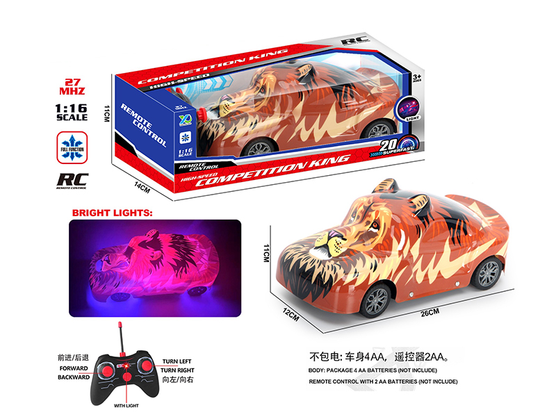 1:16 4-Channel Remote Control PVC Animal Racing Car With Lights