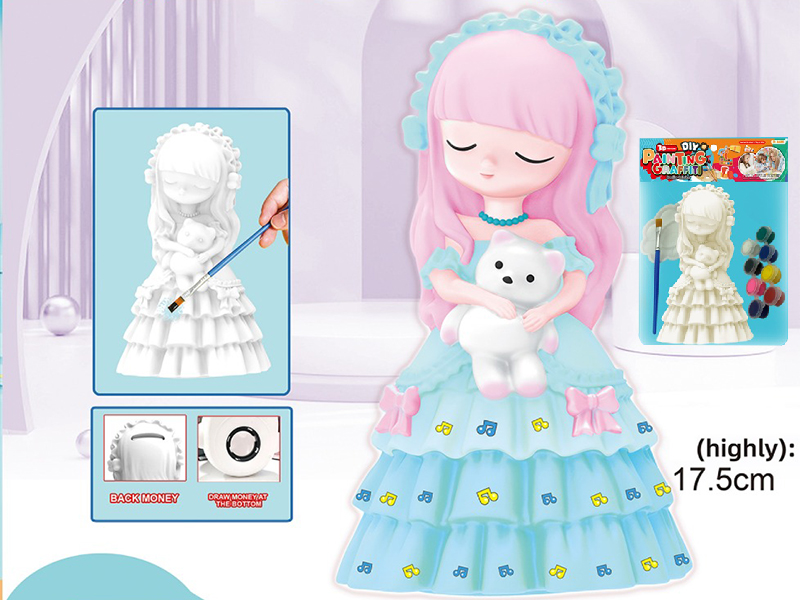 DIY Colored Drawing Vinyl Piggy Bank