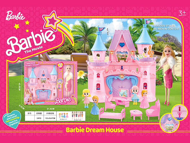 Castle With Doll+Furniture