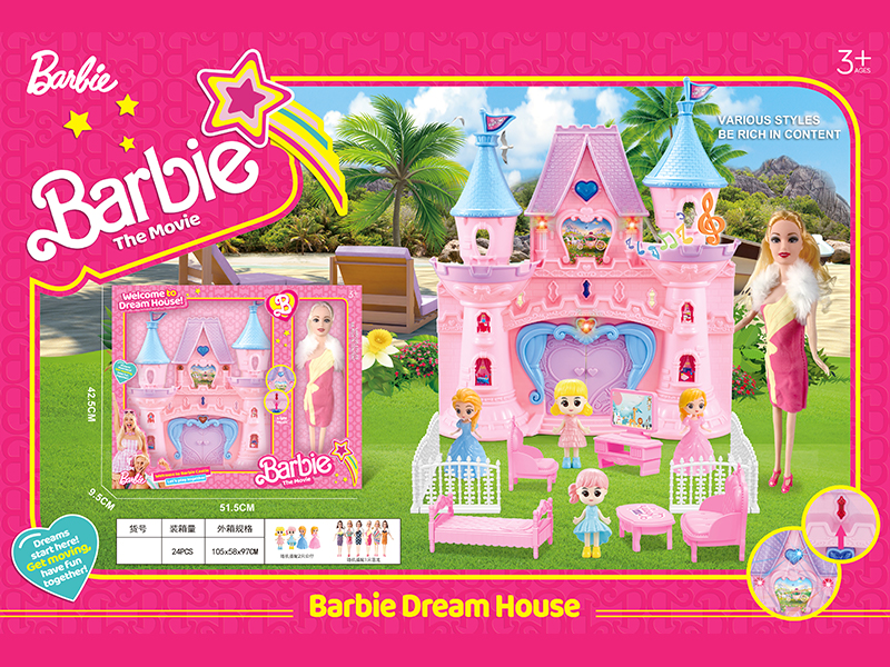 Castle With Doll +Furniture Fence
