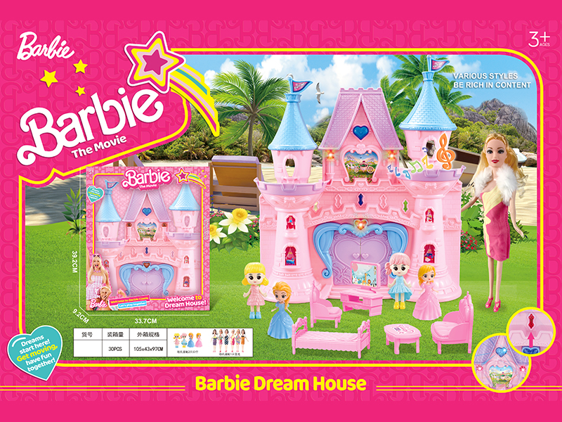 Castle With Doll+Furniture