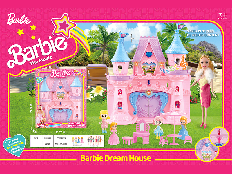 Castle With Doll+Furniture