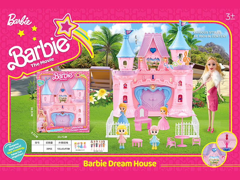 Castle With Doll +Furniture Fence