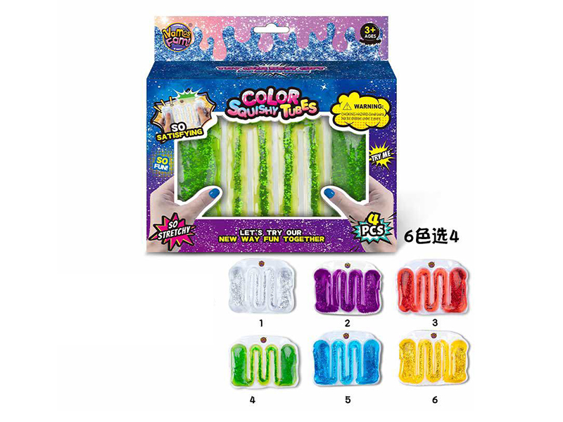 Color Squishy Tubes 4pcs