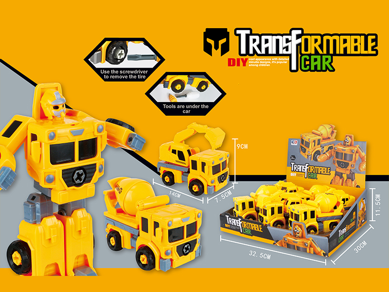 6PCS Transformable Engineering Vehicle