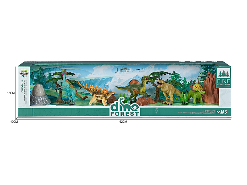 Forest Dinosaur Model Scene Toys
