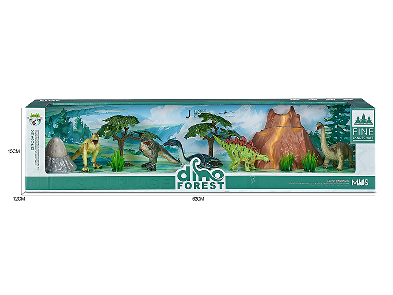 Forest Dinosaur Model Scene Toys