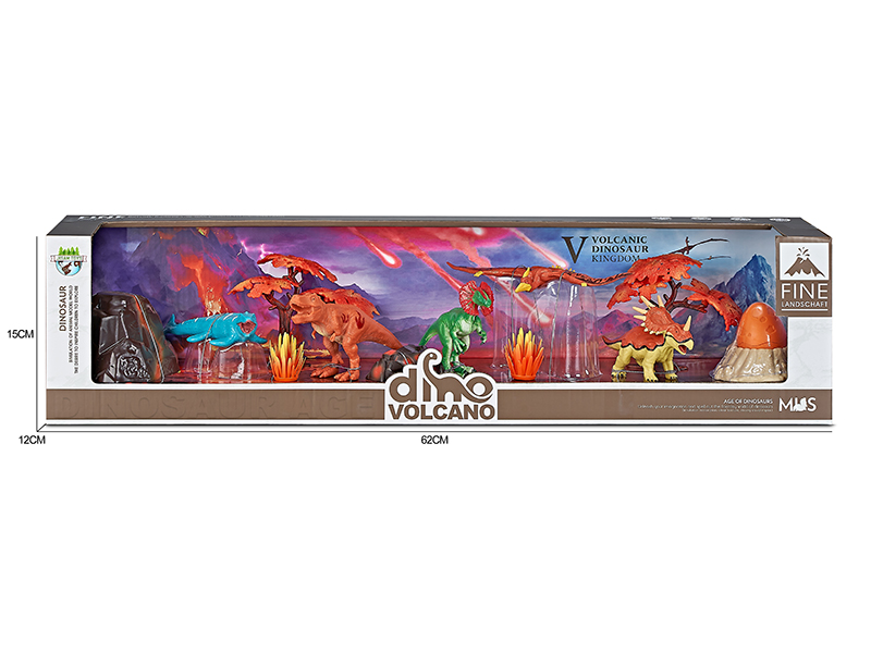 Dinosaur Model Volcano Scene Toys