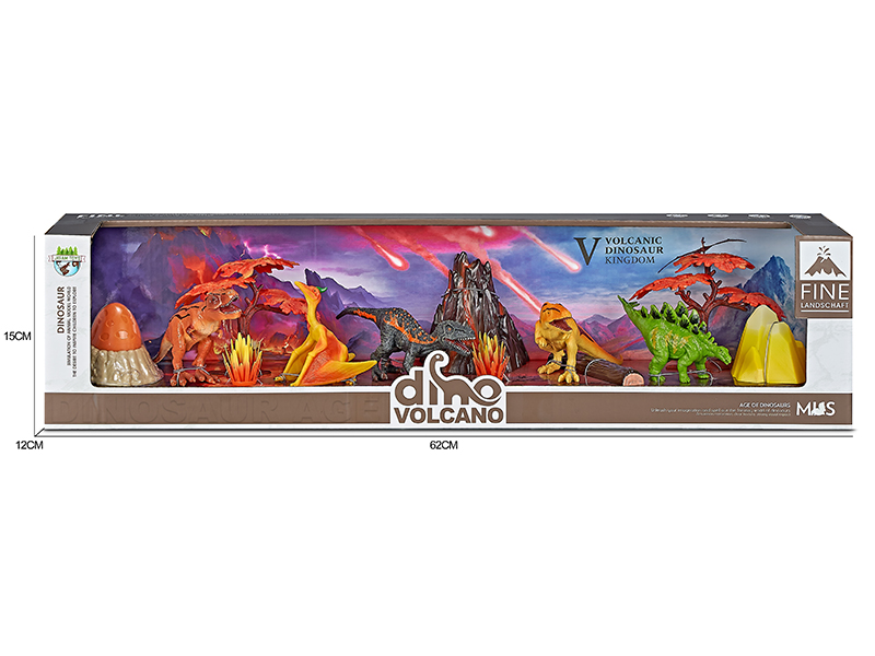Dinosaur Model Volcano Scene Toys