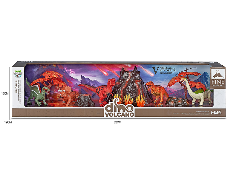 Dinosaur Model Volcano Scene Toys