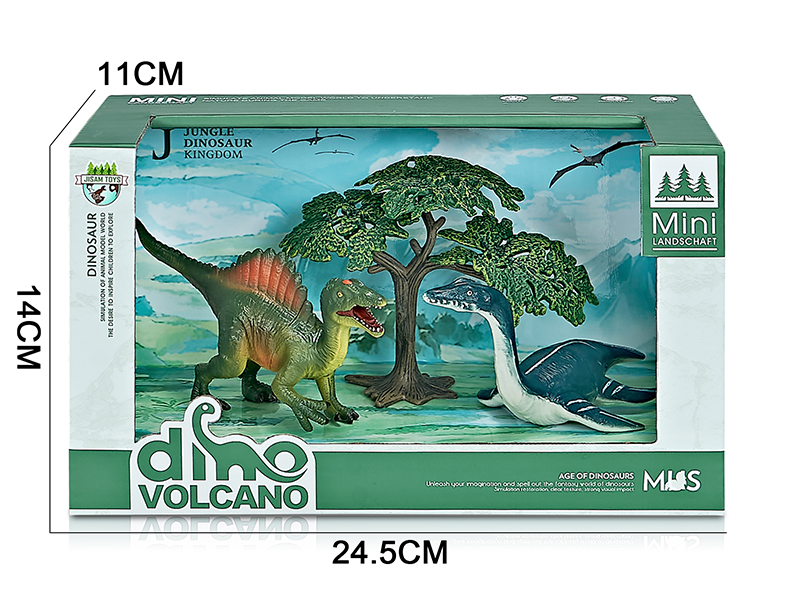 Forest Dinosaur Model Scene Toys(Spinosaurus,Plesiosaur)