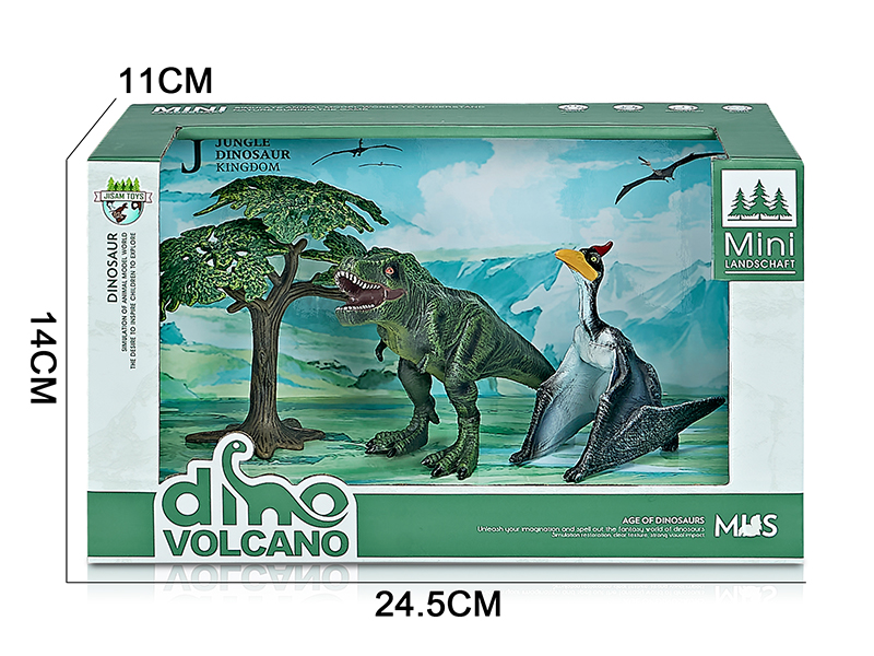 Forest Dinosaur Model Scene Toys(Tyrannosaurus Rex,Quetzalcoatlus)