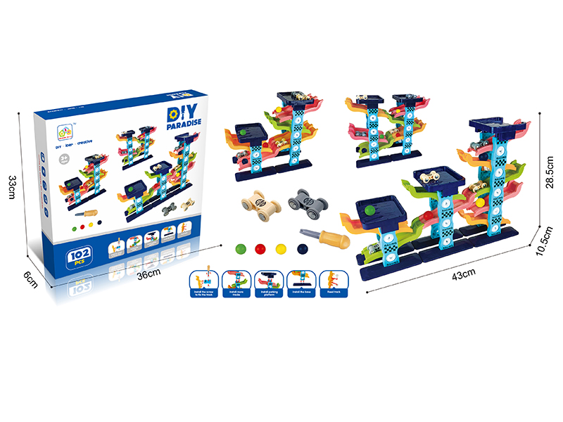 DIY Assembled Glider Car Track Set