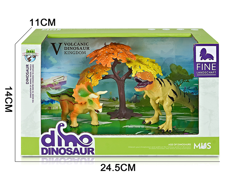 Dinosaur Model Scene Toys(Tyrannosaurus Rex, Triceratops)