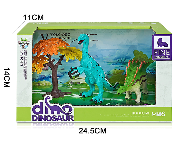 Dinosaur Model Scene Toys(Therizinosaurus, Stegosaurus)