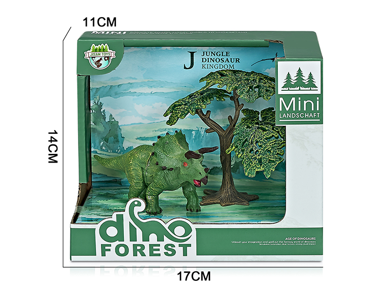 Forest Dinosaur Model Scene Toys(Triceratops)