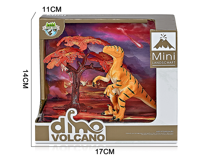 Volcanic Dinosaur Model Scene Toys(Velociraptor)