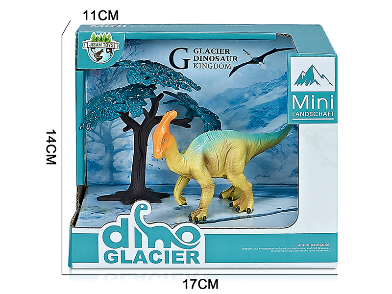 Glacier Dinosaur Model Scene Toys(Parasaurolophus)