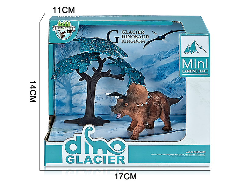 Glacier Dinosaur Model Scene Toys(Triceratops)