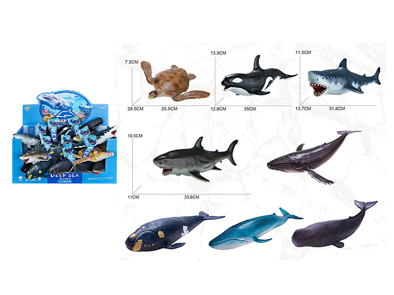 Vinyl Sea Animal Model 24pcs