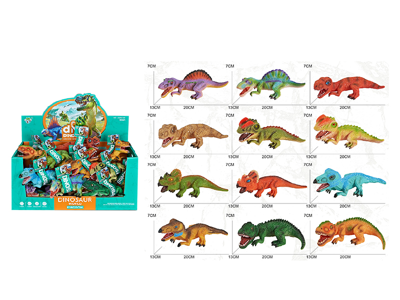 Vinyl Cartoon Dinosaur Model 24pcs(With BB Sound,IC)
