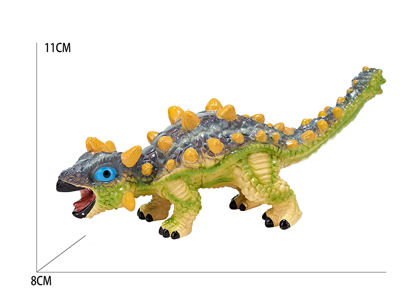 Vinyl Cartoon Dinosaur Model With BB Whistle And Lights - Ankylosaur
