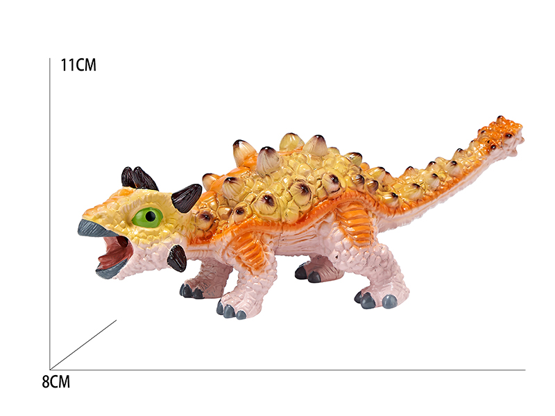 Vinyl Cartoon Dinosaur Model With BB Whistle And Lights - Ankylosaur