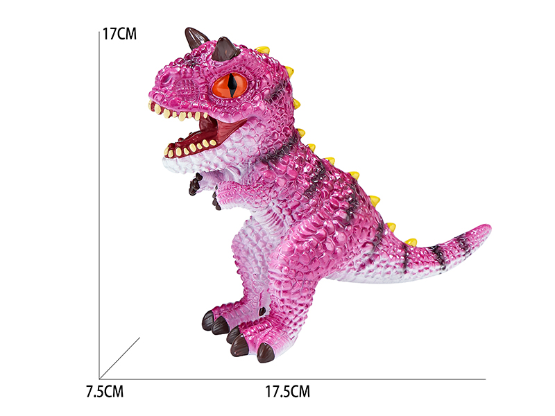 Vinyl Cartoon Dinosaur Model With BB Whistle And Lights - Carnotaurus
