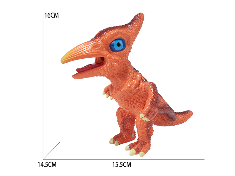 Vinyl Cartoon Dinosaur Model With BB Whistle And Lights - Pterosaur