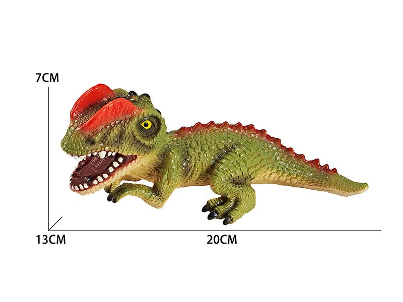 Vinyl Cartoon Dinosaur Model With BB Whistle And IC - Dilophosaurus