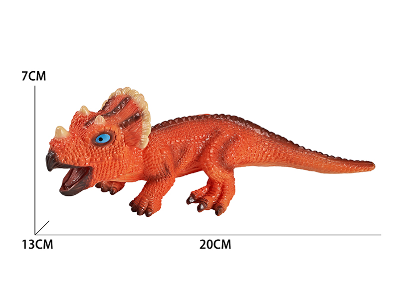 Vinyl Cartoon Dinosaur Model With BB Whistle And IC - Triceratops