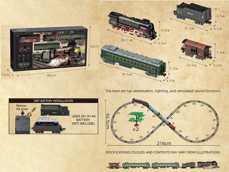 B/O Simulate Classical Trains (With Lights, Water, And Smoke)
