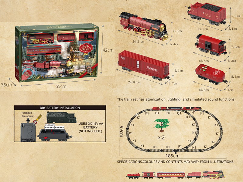 R/C Christmas Classic Train (Lights, Water, Smoke)