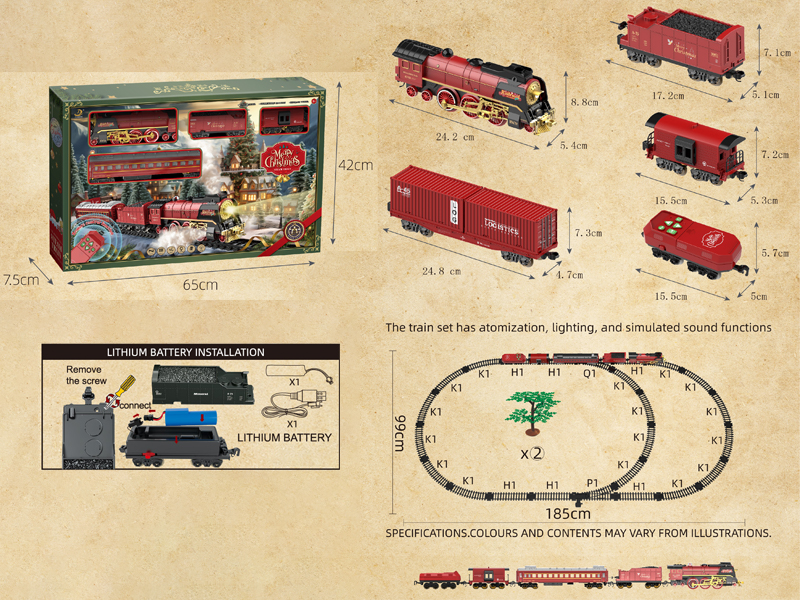 R/C Christmas Classic Train (Lights, Water, Smoke)