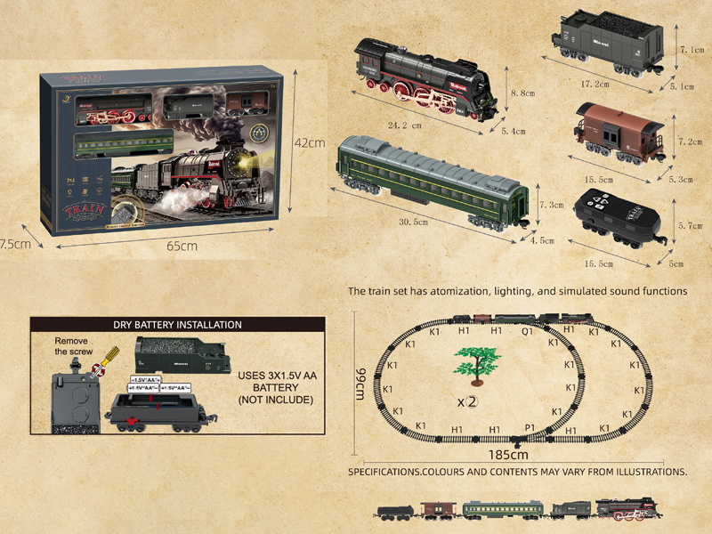 R/C Classical Train (Lights, Water, Smoke)