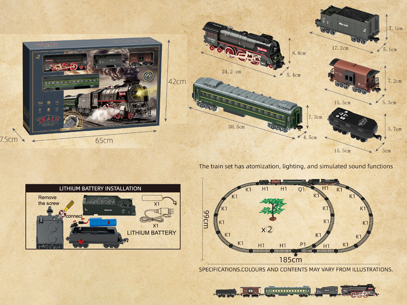 R/C Classical Train (Lights, Water, Smoke)