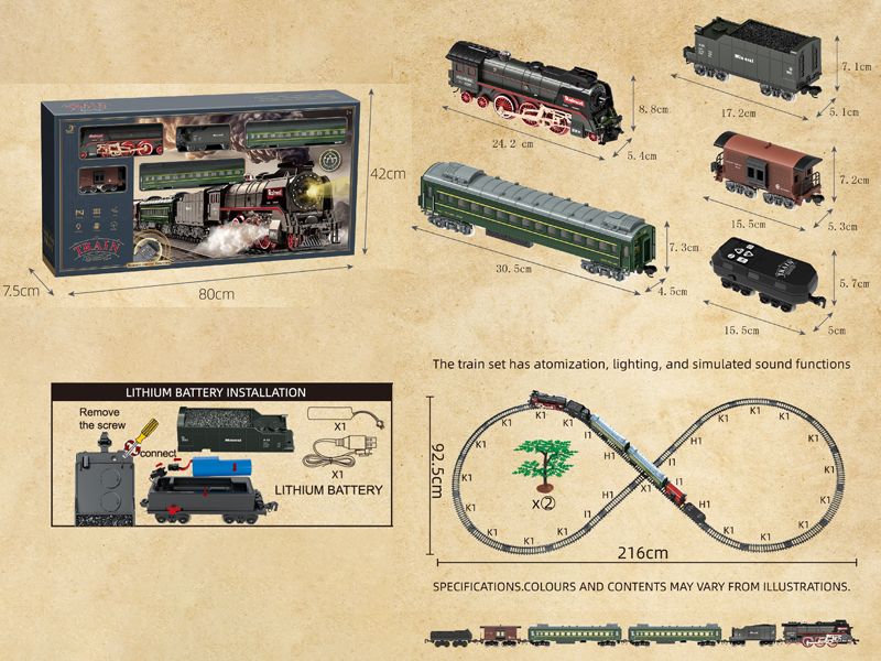 R/C Classical Train (Lights, Water, Smoke)