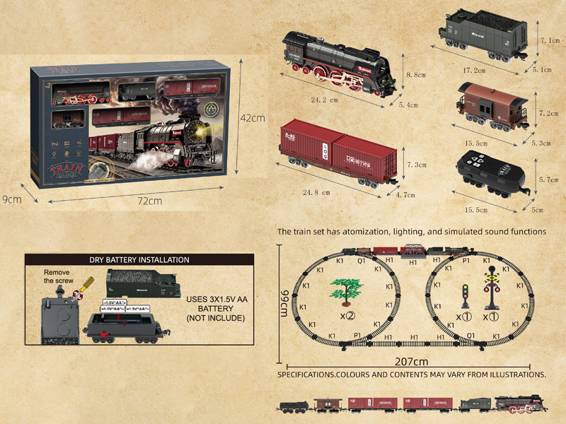R/C Classical Train (Lights, Water, Smoke)
