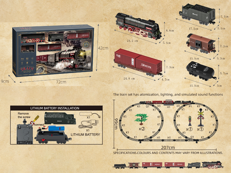 R/C Classical Train (Lights, Water, Smoke)