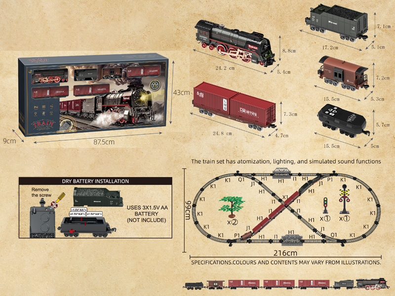 R/C Classical Train (Lights, Water, Smoke)