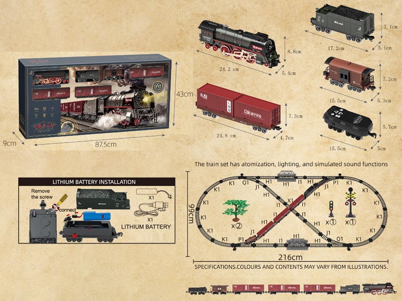 R/C Classical Train (Lights, Water, Smoke)
