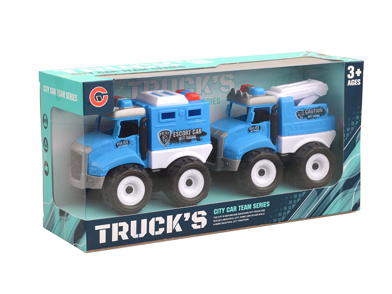 Friction Police Cars 2pcs