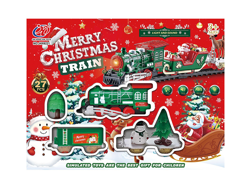 B/O Christmas Rail Train With Light And Music