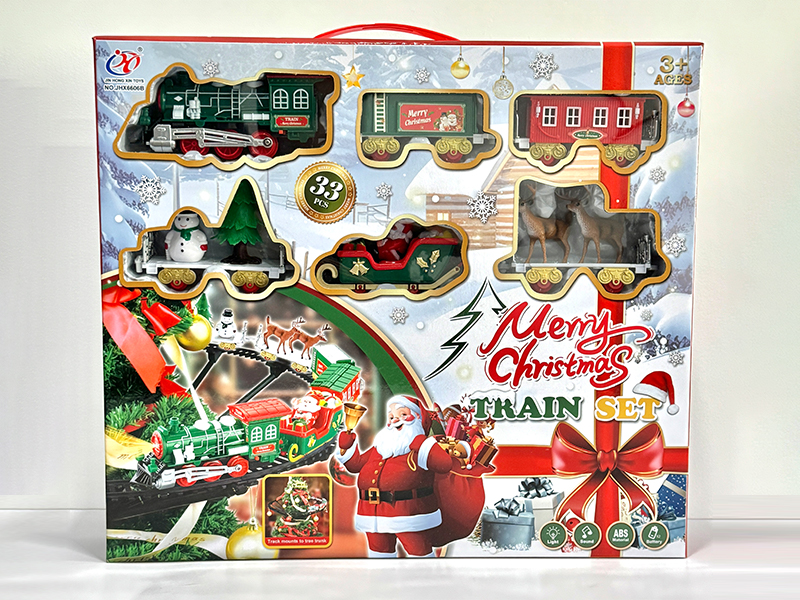 B/O Christmas Rail Train With Light And Music